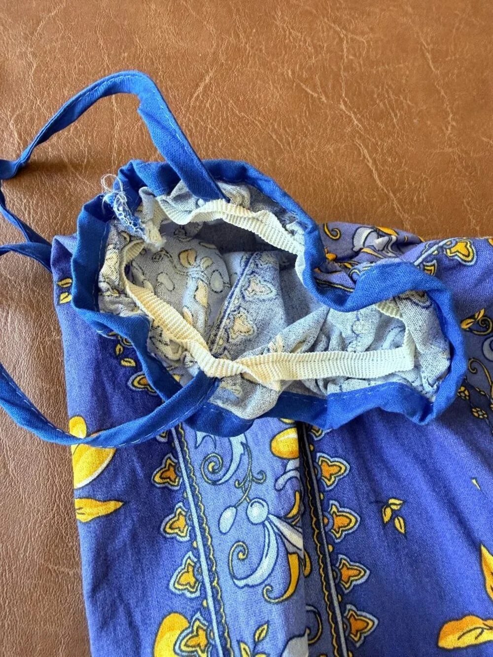 French Provincial Fabric Hanging Plastic Bags Holder